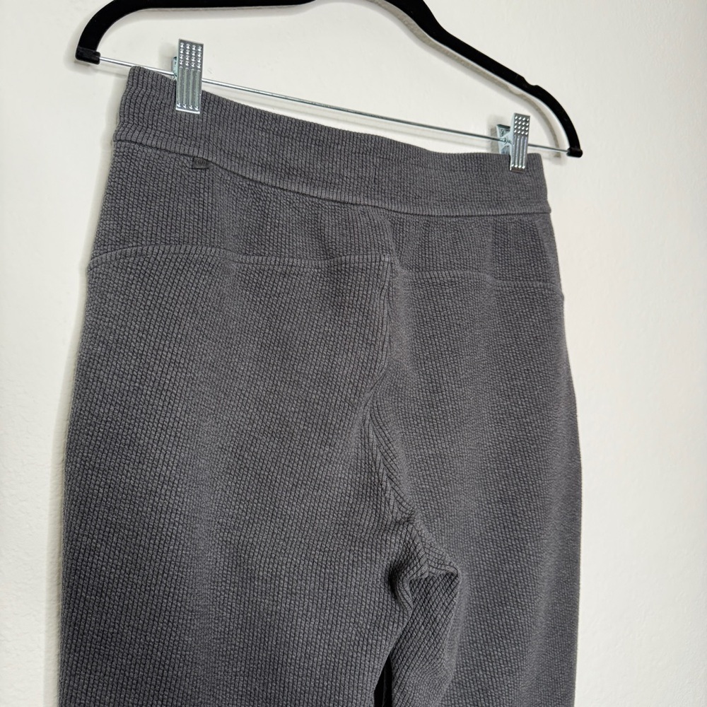 Lululemon Ribbed High Rise Joggers Gray Drawstring Pockets 25" Inseam Size 6 - Picture 4 of 7